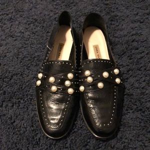 Zara Basic Pearl Detail Loafers